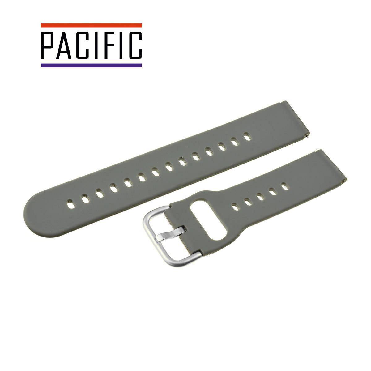 PASEK SILIKONOWY PACIFIC 20 MM U01 szary srebrna sprzączka