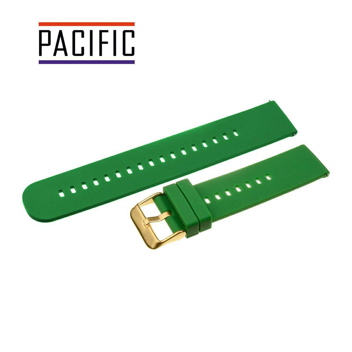 PASEK SILIKONOWY PACIFIC 20 MM U27 jasnozielony złota sprzączka