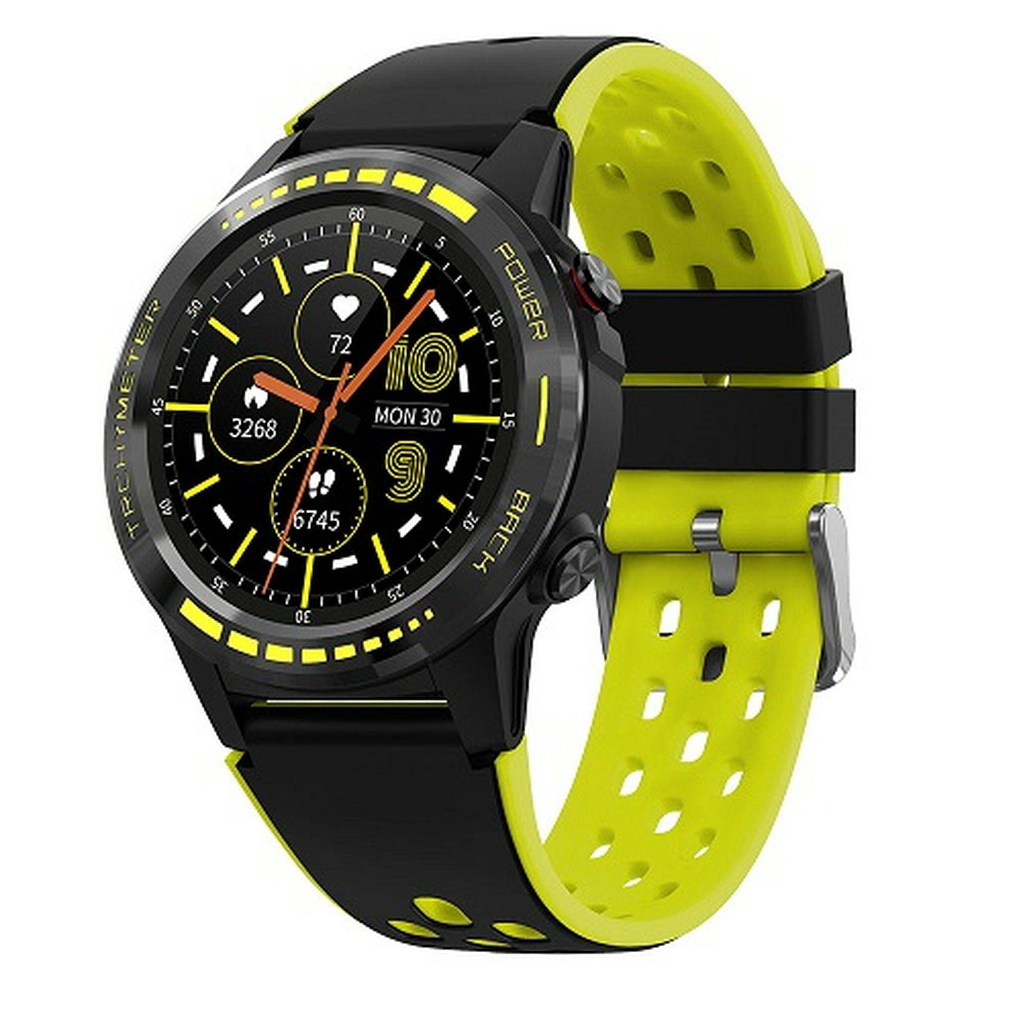 ZEGAREK SMARTWATCH PACIFIC 12-3 CZARNA KOPERTA, ŻÓŁTY PASEK