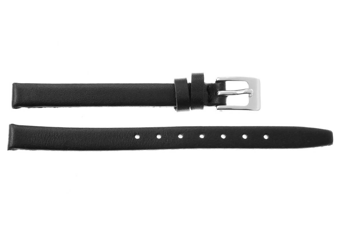 PASEK CHERMOND 6 MM A132 GŁADKI czarny pasek, klejony, srebrna sprzączka