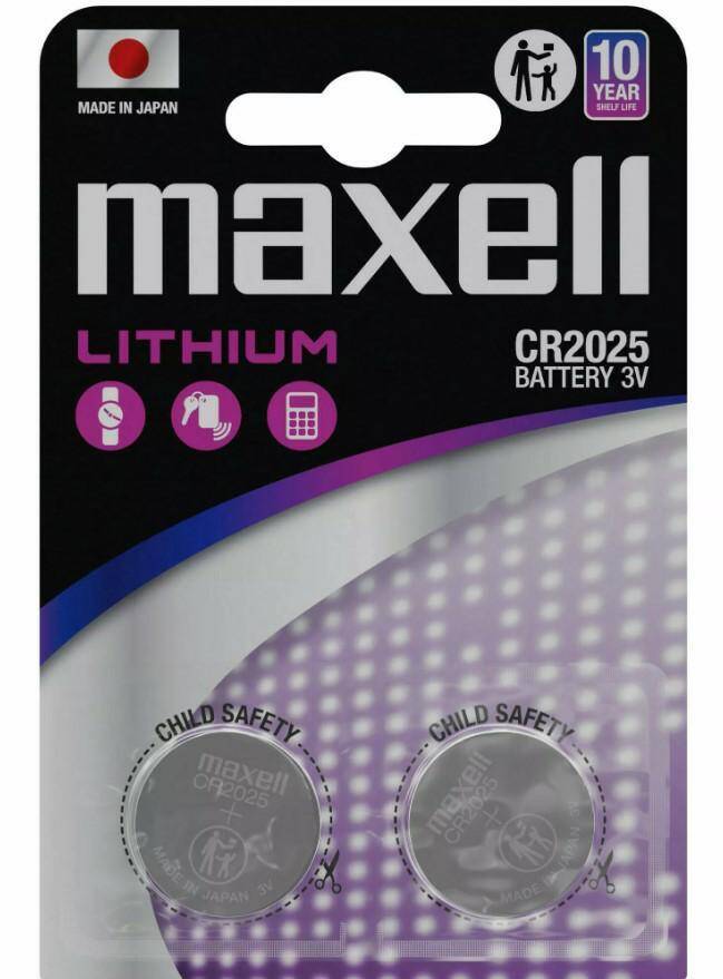 BATERIA MAXELL CR 2025 HOLOGRAM LITOWA-PAKOWANA PO 2 SZT.