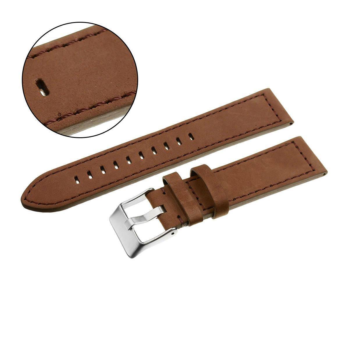 PASEK PACIFIC 20 MM W25 GŁADKI brązowy pasek, brązowe przeszycie
