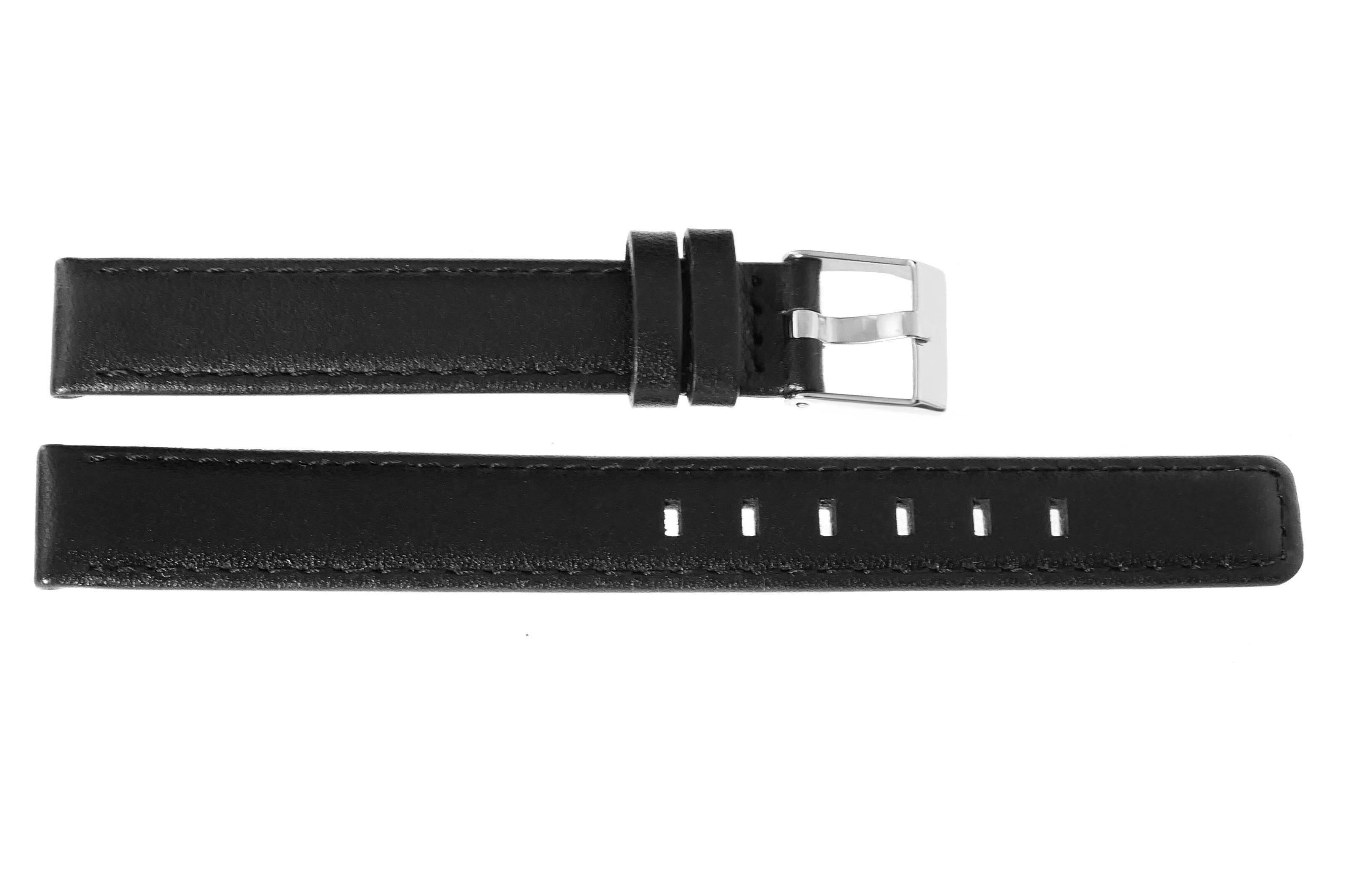 PASEK REDA 12mm GŁADKI PROSTY czarny pasek, czarne przeszycie