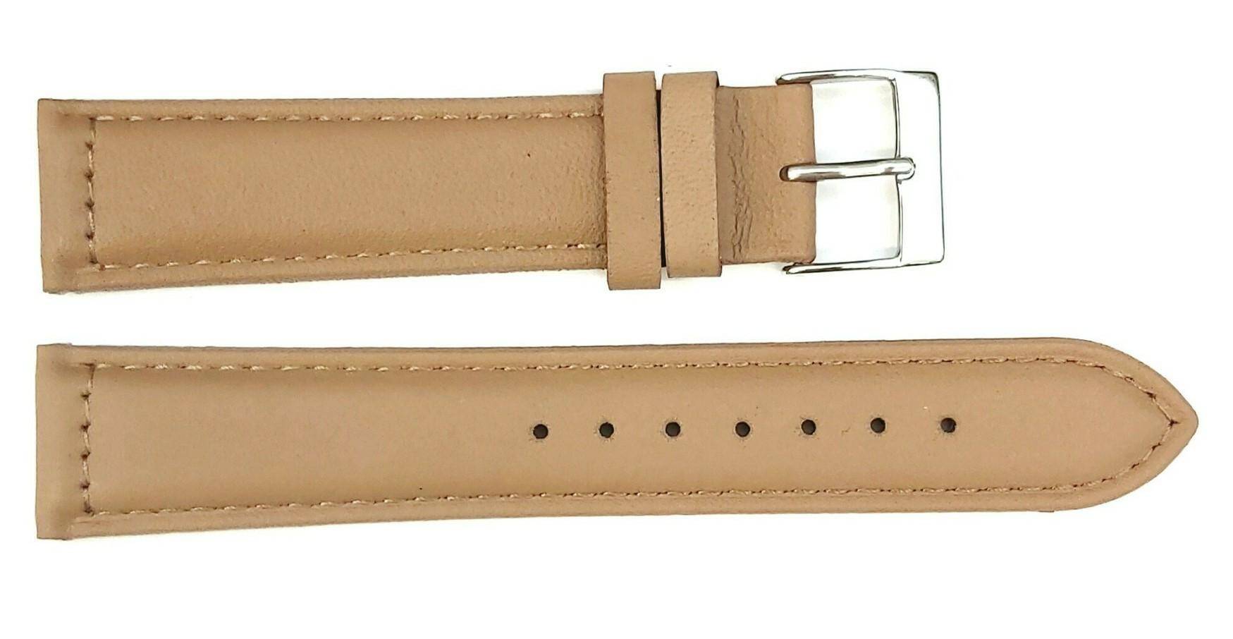 PASEK CHERMOND 20 MM B017 jasnobrązowy pasek, brązowe przeszycie
