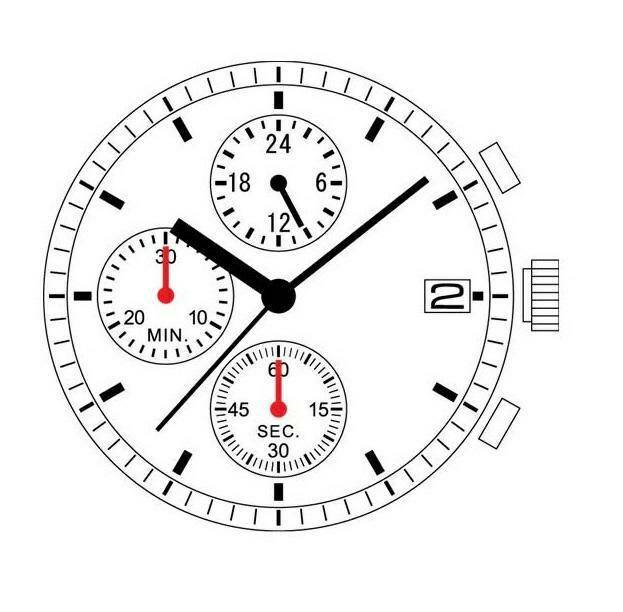MECHANIZM SEIKO VR33A 13 1/2`` DATE3 SC-D3-CHR, 3eyes (371) HEIGHT 3,97mm
