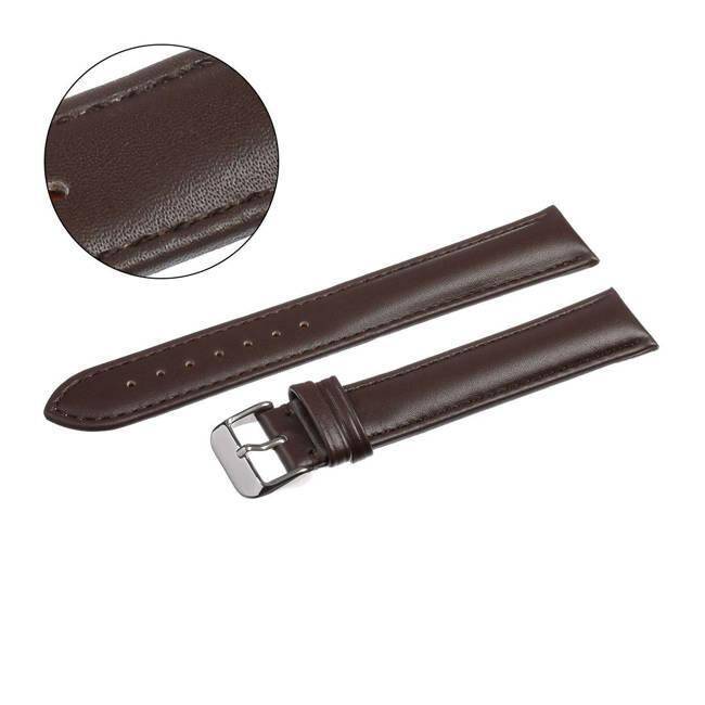 PASEK PACIFIC 22 MM XXL W02XL GŁADKI ciemnobrązowy pasek, brązowe przeszycie