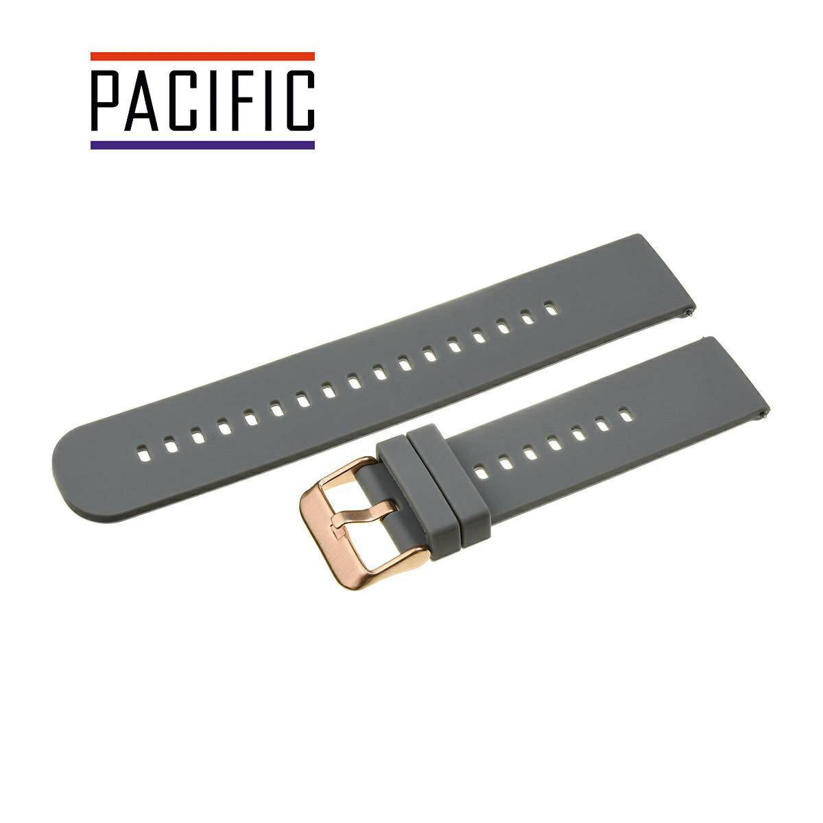 PASEK SILIKONOWY PACIFIC 20 MM U27 ciemny szary miedziana sprzączka