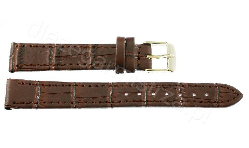 PASEK TOSCANA 16 MM KROKODYL ciemno brązowy pasek