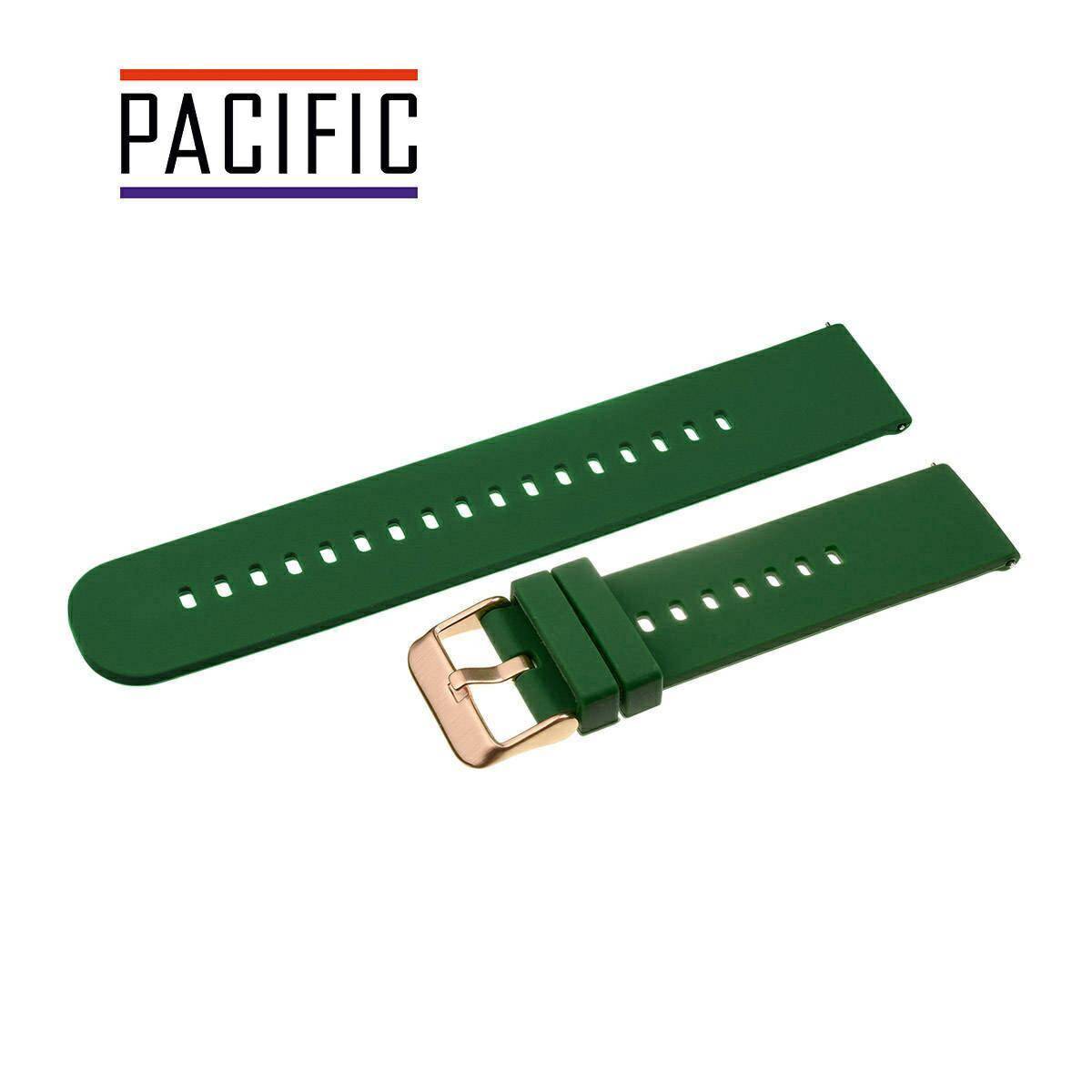 PASEK SILIKONOWY PACIFIC 20 MM U27 ciemny zielony miedziana sprzączka
