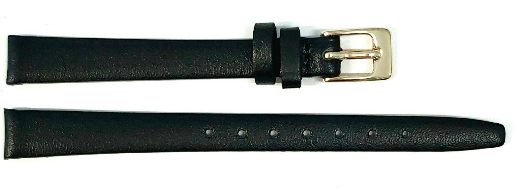 PASEK CHERMOND 6 MM A132 GŁADKI czarny pasek, klejony, złota sprzączka