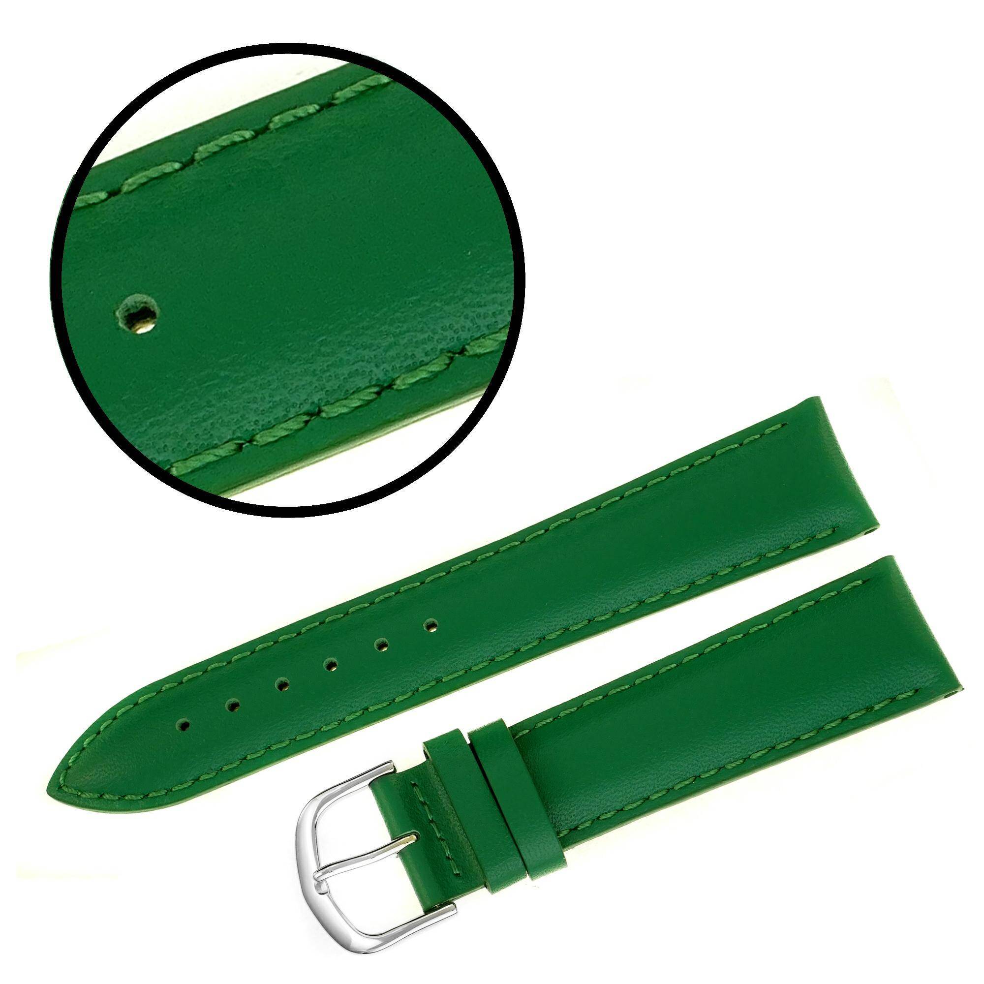 PASEK REDA 20mm GŁADKI zielony pasek, zielone przeszycie