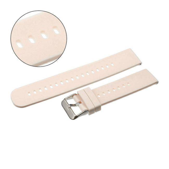 PASEK SILIKONOWY PACIFIC 18 MM U27 jasny różowy srebrna sprzączka