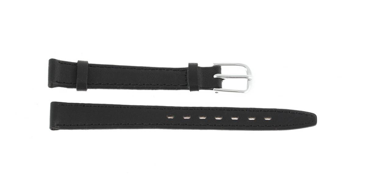 PASEK SKÓRZANY AP 12 MM CZARNY 3341 SREBRNA SPRZĄCZKA