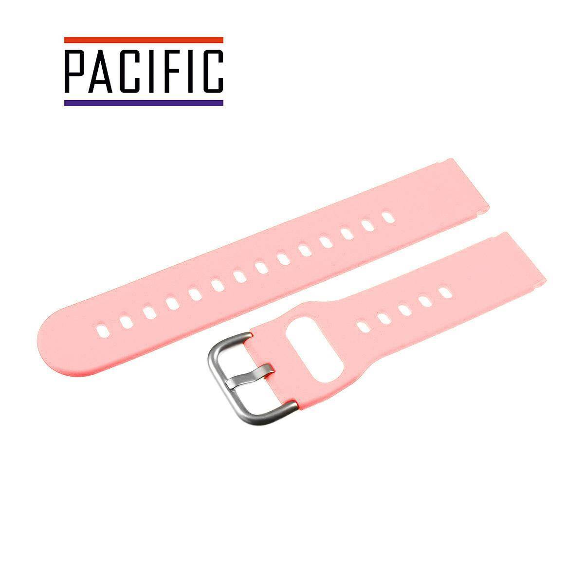 PASEK SILIKONOWY PACIFIC 22 MM U01 ciemnoróżowy srebrna sprzączka