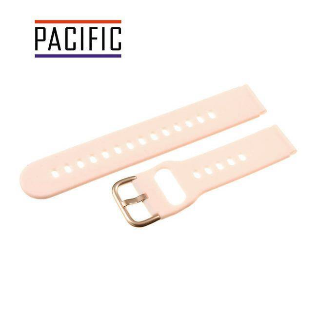 PASEK SILIKONOWY PACIFIC 22 MM U01 jasnoróżowy miedziana sprzączka