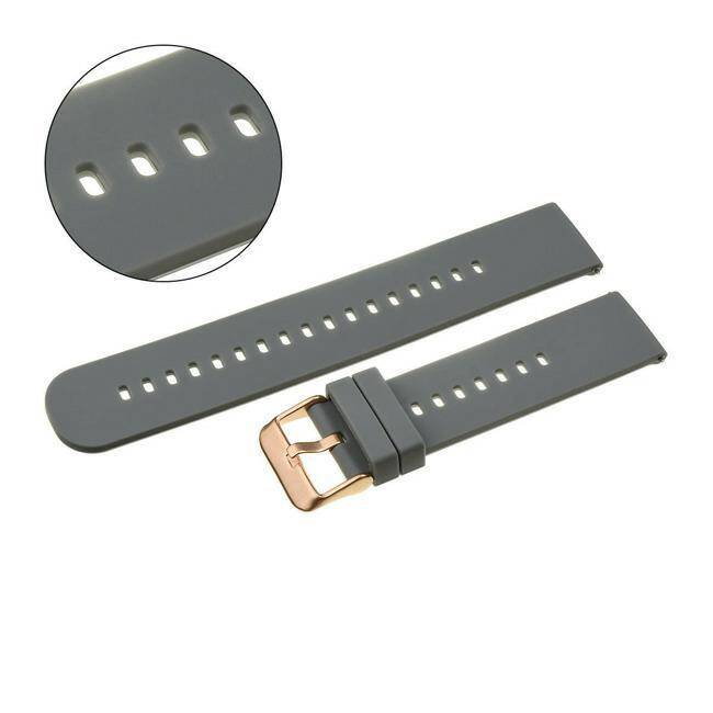 PASEK SILIKONOWY PACIFIC 22 MM U27 ciemny szary rose gold sprzączka
