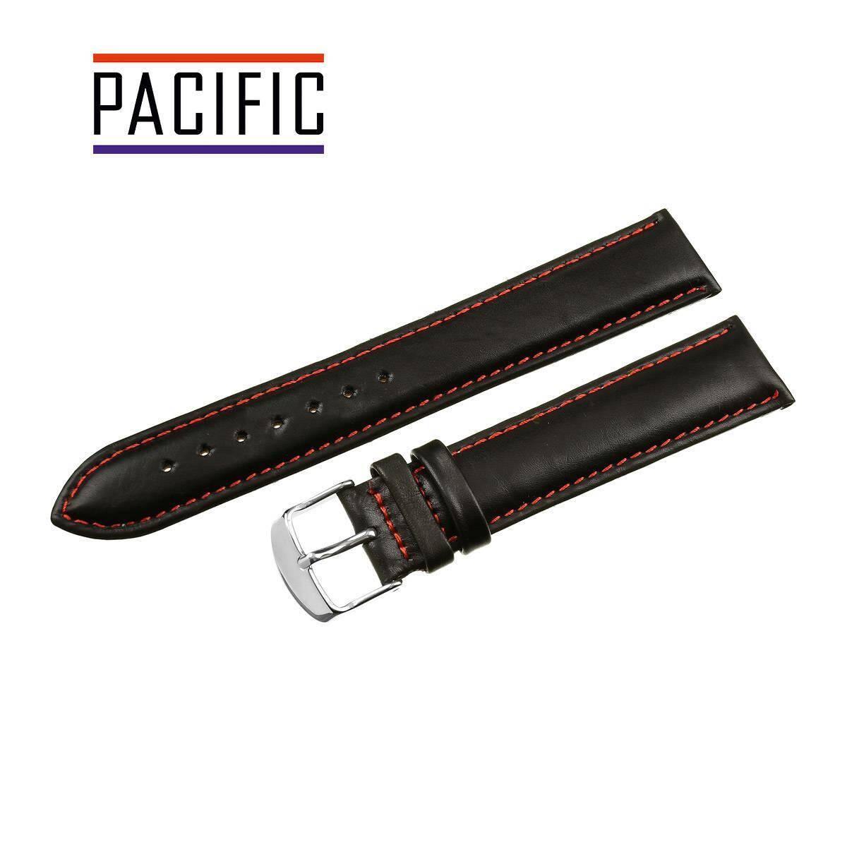 PASEK PACIFIC 22 MM W35XL GŁADKI czarny pasek, czerwone przeszycie