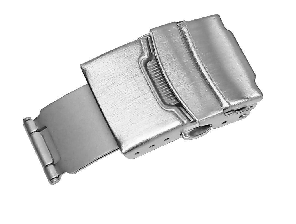 ZAMEK DO BRANSOLET KLASYCZNY 20 MM SREBRNY DE LUX Z ZABEZPIECZENIEM
