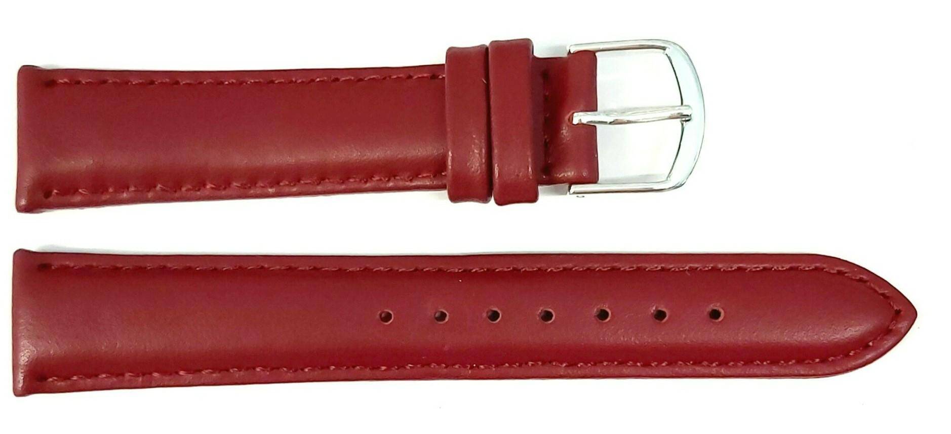 PASEK CHERMOND 18 MM A157 bordowy pasek, czerwone przeszycie