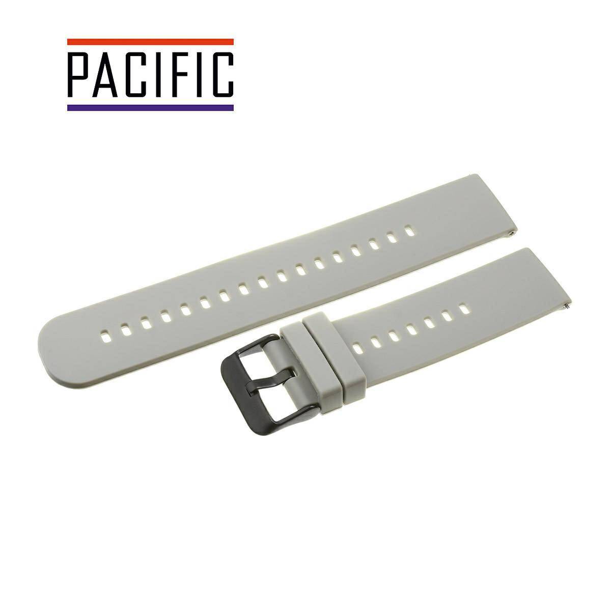 PASEK SILIKONOWY PACIFIC 20 MM U27 jasny szary czarna sprzączka