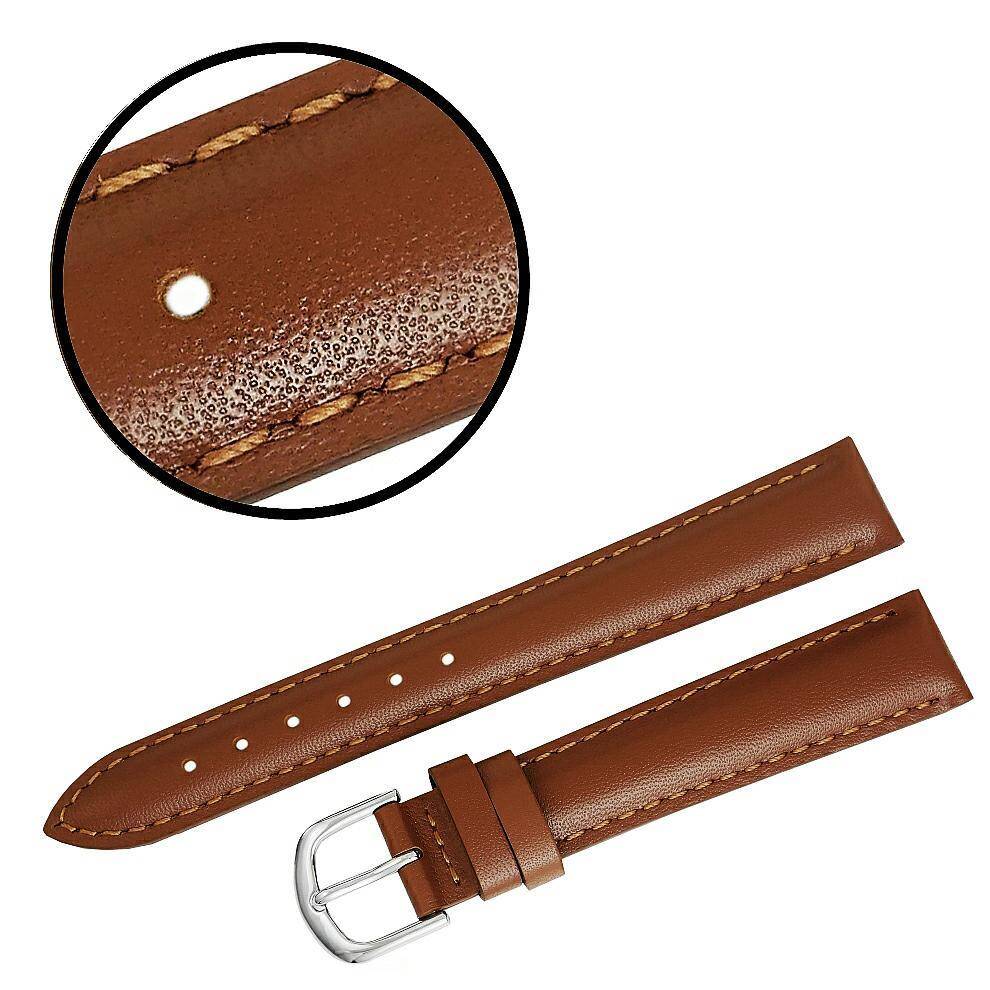 PASEK REDA 14mm GŁADKI jasnobrązowy pasek, brązowe przeszycie