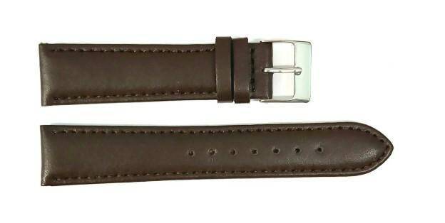 PASEK CHERMOND 24 MM XL A208L GŁADKI brązowy pasek, brązowe przeszycie