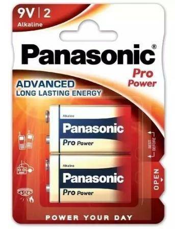BATERIA PANASONIC 6LR61 9V PRO POWER ALKALICZNA PAK2