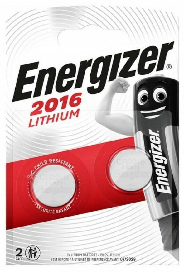 BATERIA ENERGIZER CR 2016 LITOWA-PAKOWANA PO 2 SZT.