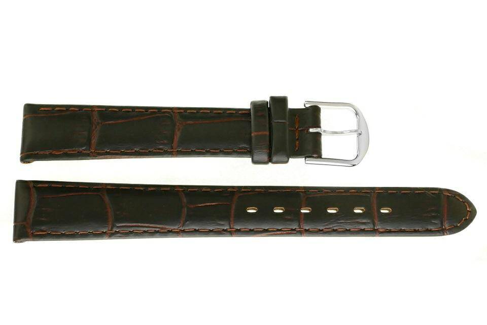 PASEK REDA 12mm XL KROKODYL ciemnobrązowy pasek, matowy