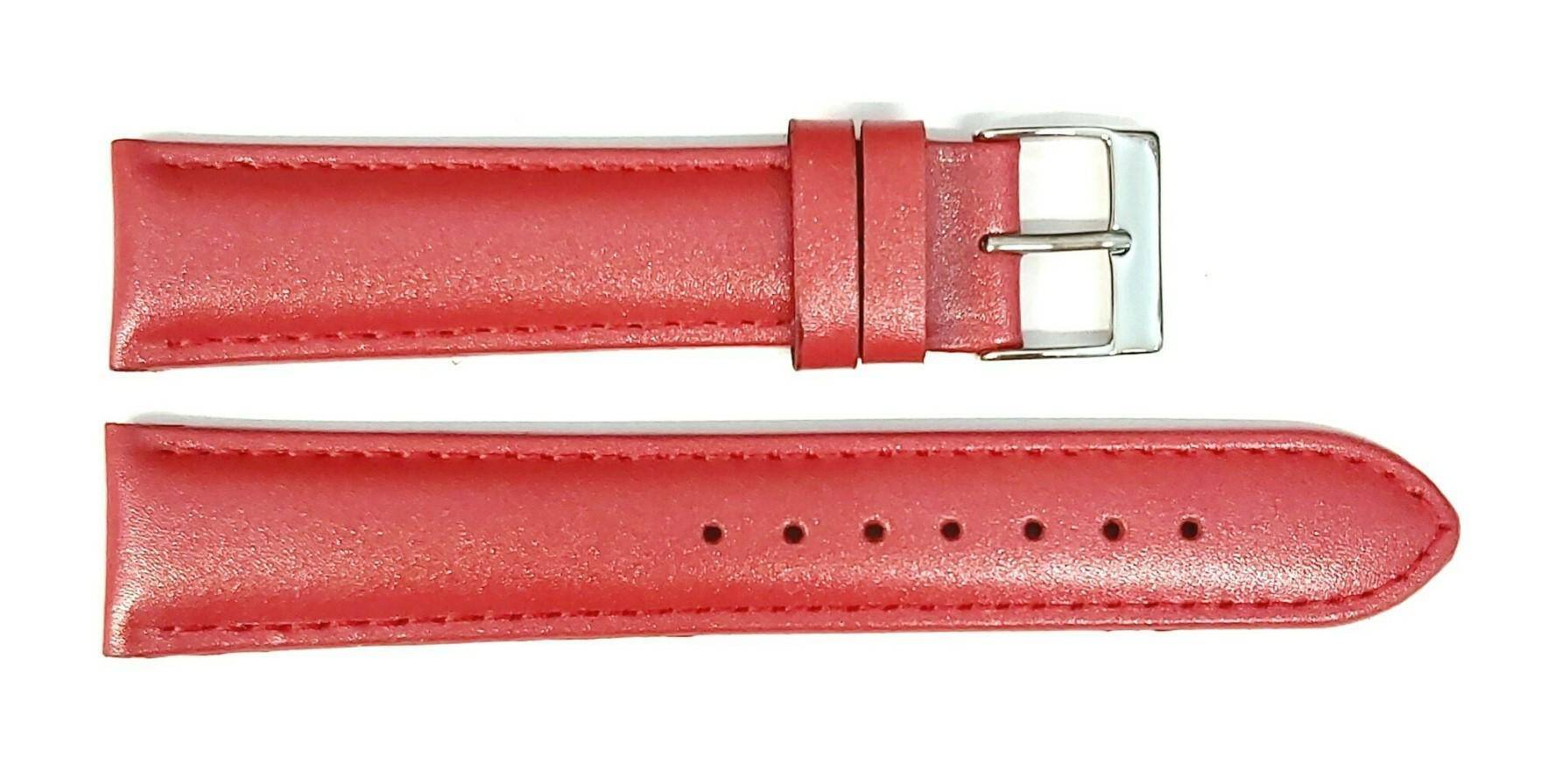 PASEK CHERMOND 20 MM B023 malinowy pasek, czerwone przeszycie