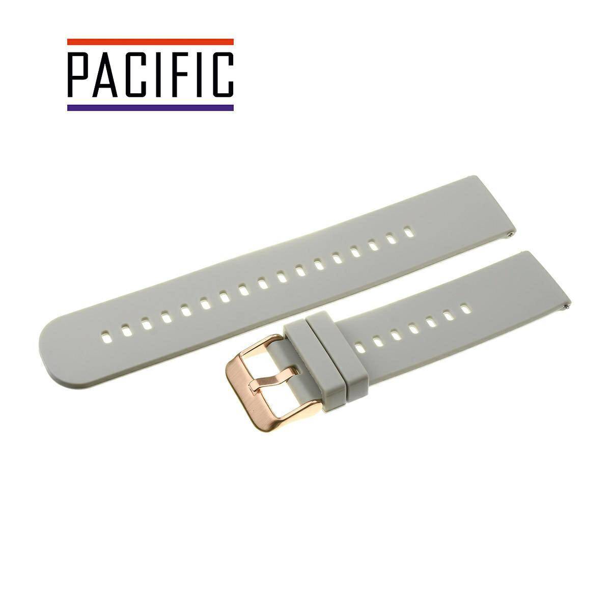 PASEK SILIKONOWY PACIFIC 20 MM U27 jasny szary miedziana sprzączka