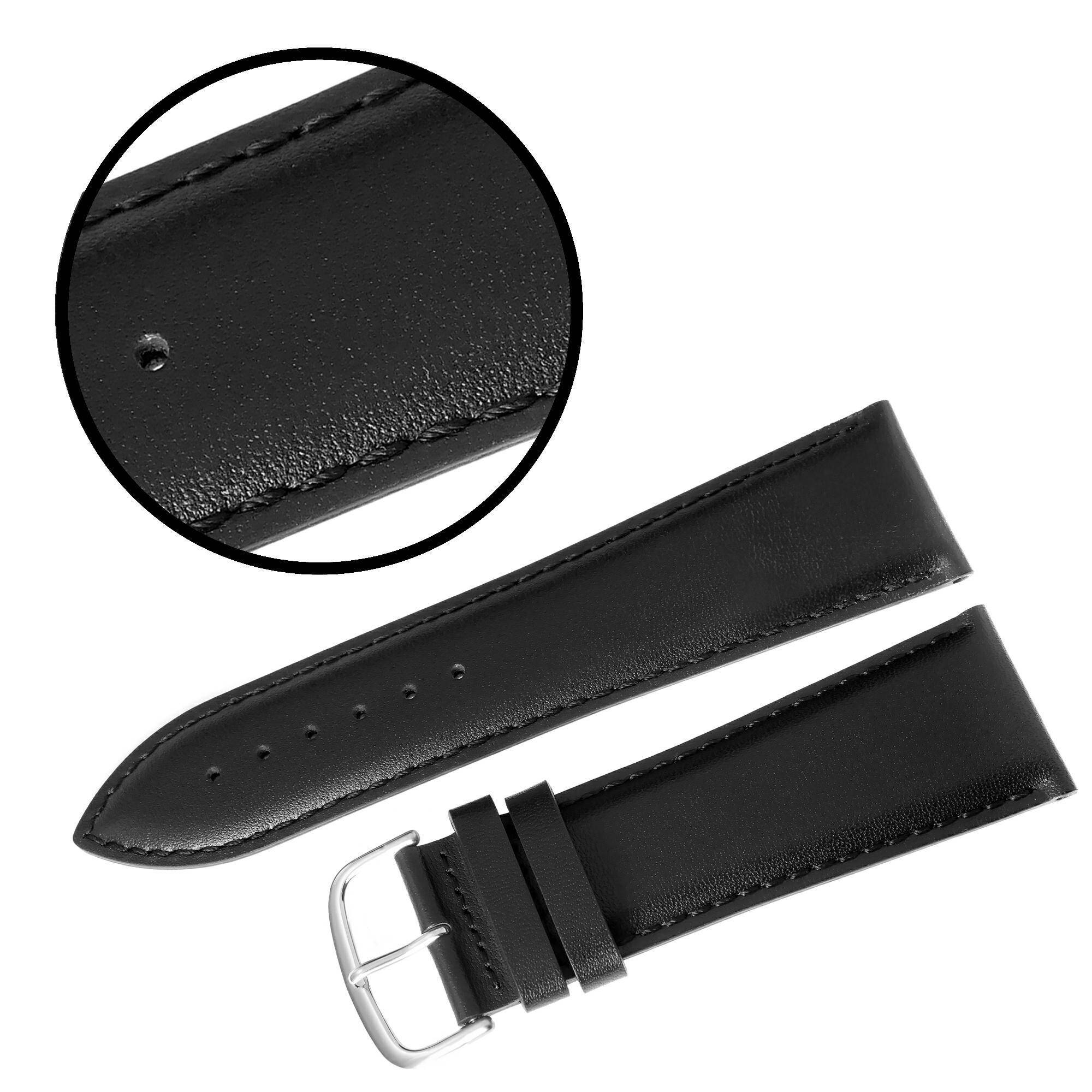PASEK REDA 28mm XL GŁADKI czarny pasek, czarne przeszycie