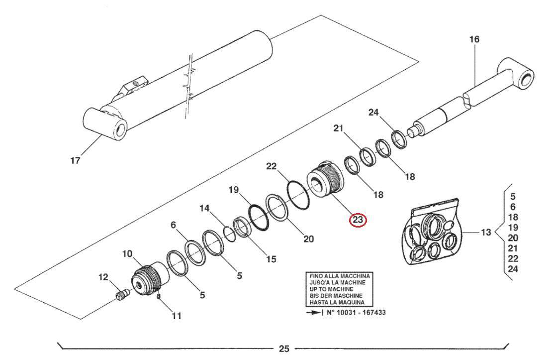 MANITOU ejector cylinder gland 579599