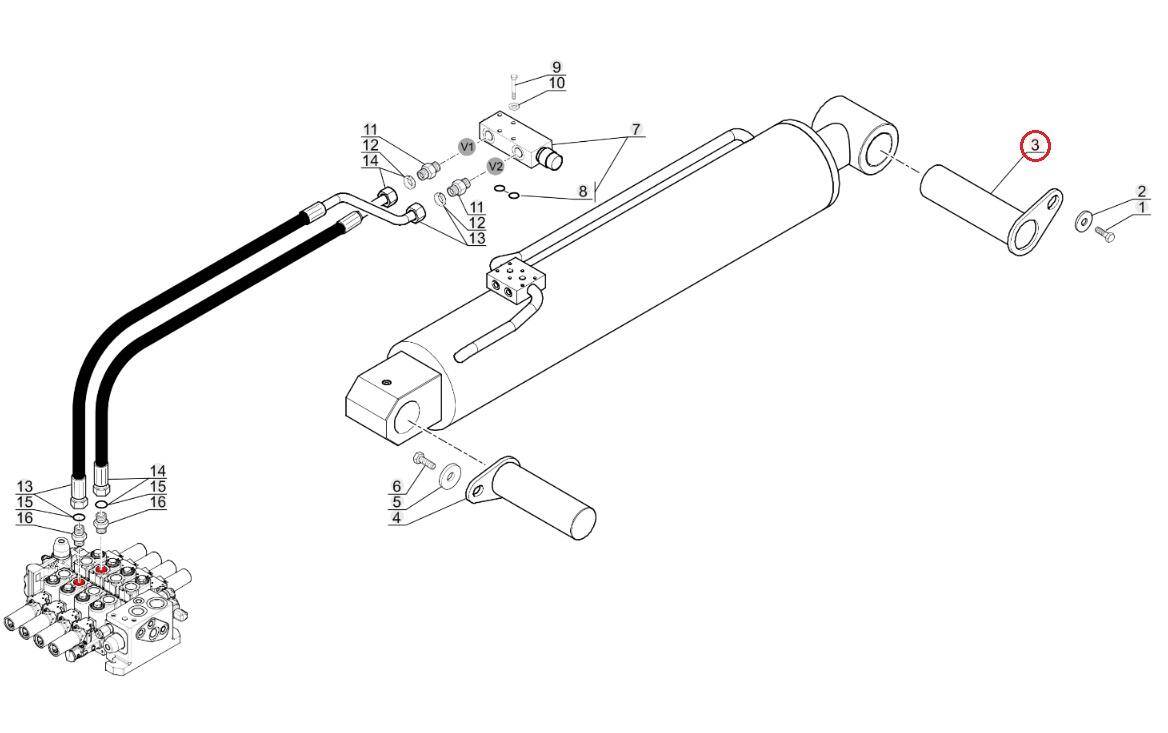 Lifting cylinder pin MANITOU 923759