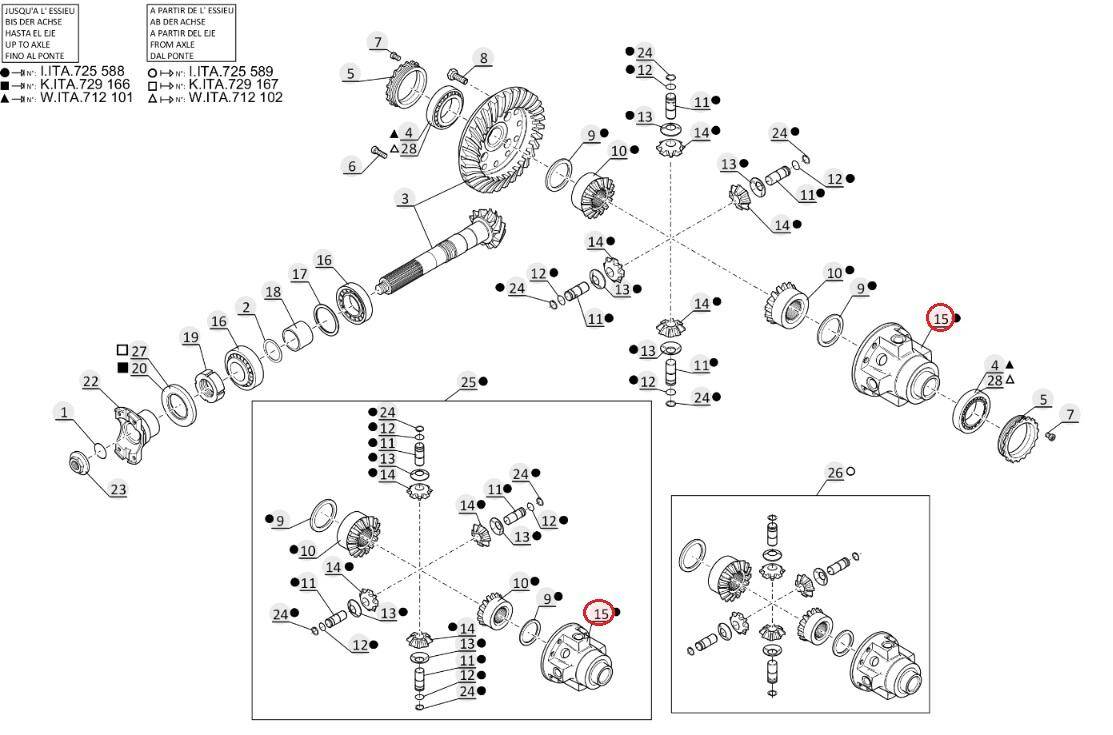 Differential housing for MANITOU 562482 replacement