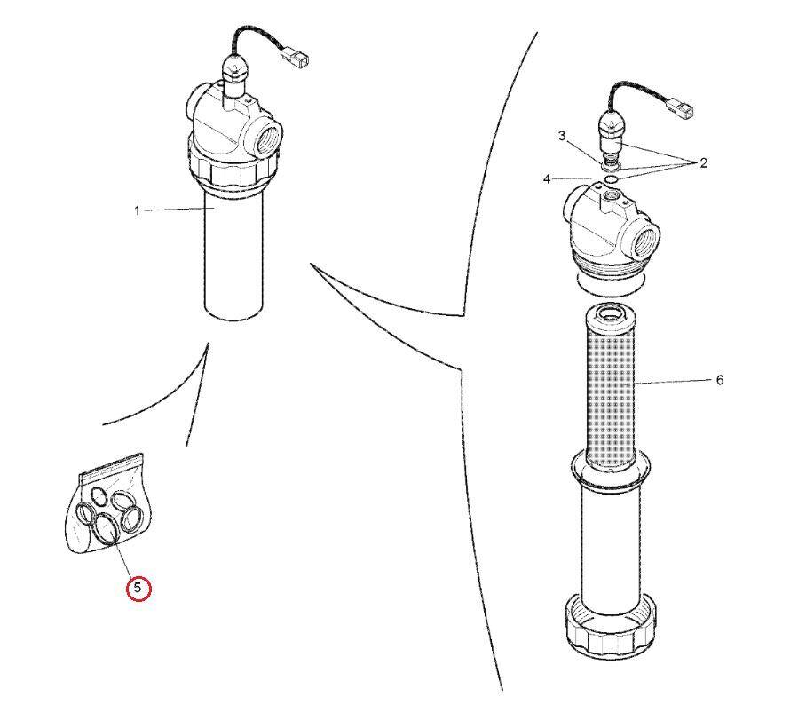 MANITOU 602552 hydraulic filter O-ring set