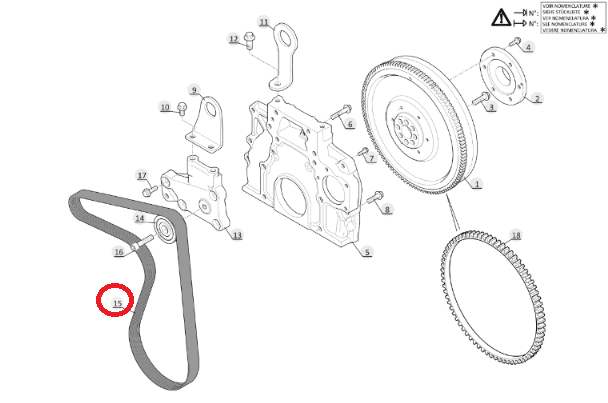 MANITOU alternator belt 947415