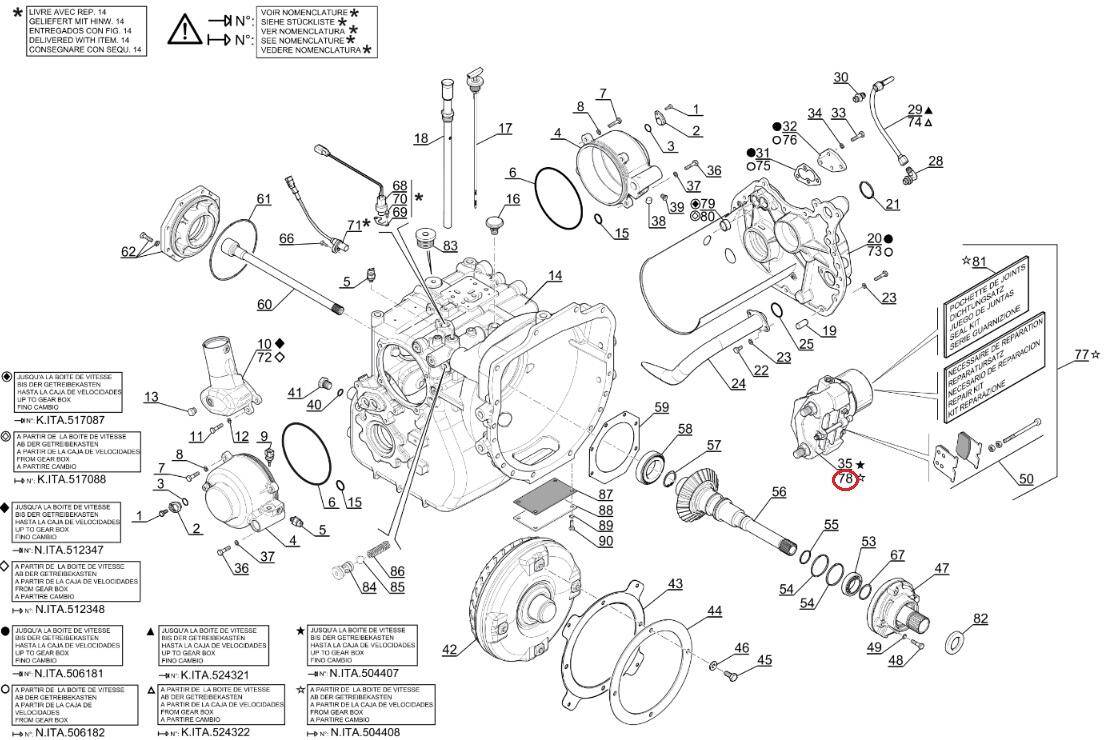 Hand brake caliper for MANITOU 748938