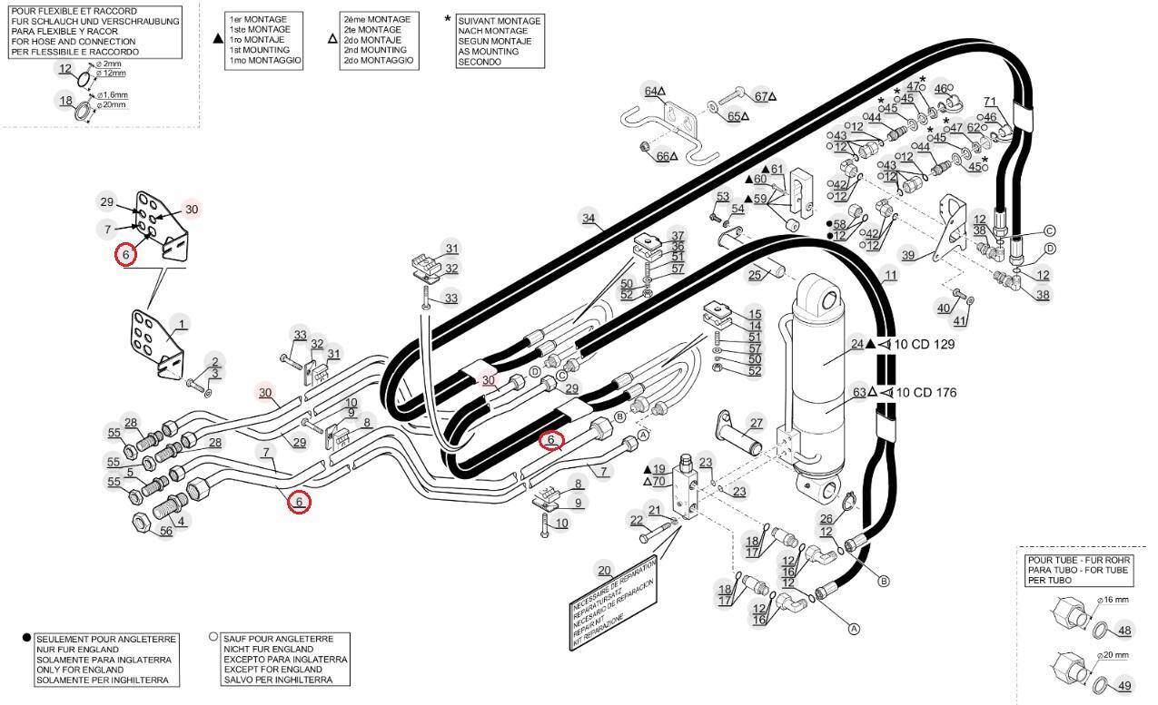 MANITOU hydraulic pipe 268879