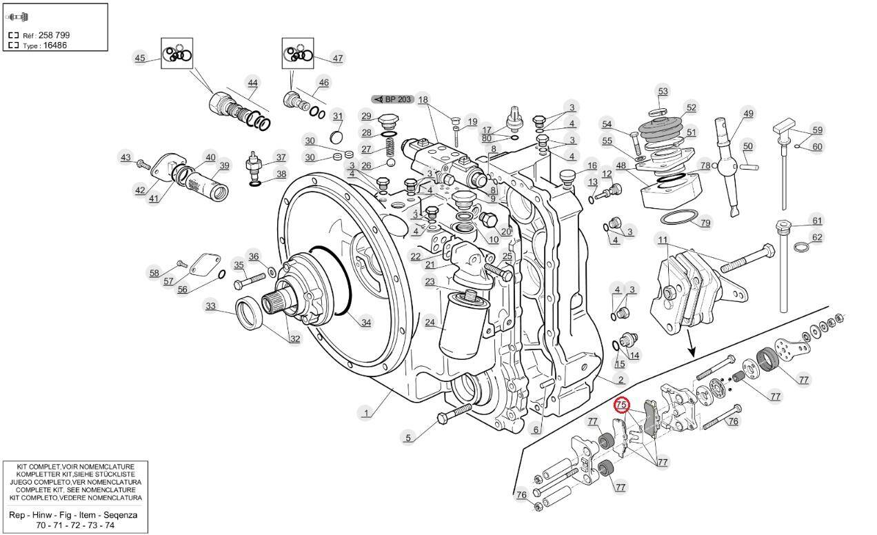 MANITOU HANDBRAKE PADS 564763