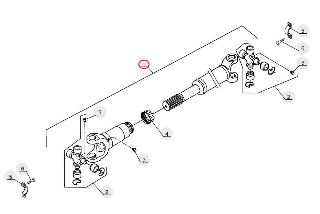 MANITOU DRIVE SHAFT 295106 TRANSMISSION - REAR AXLE