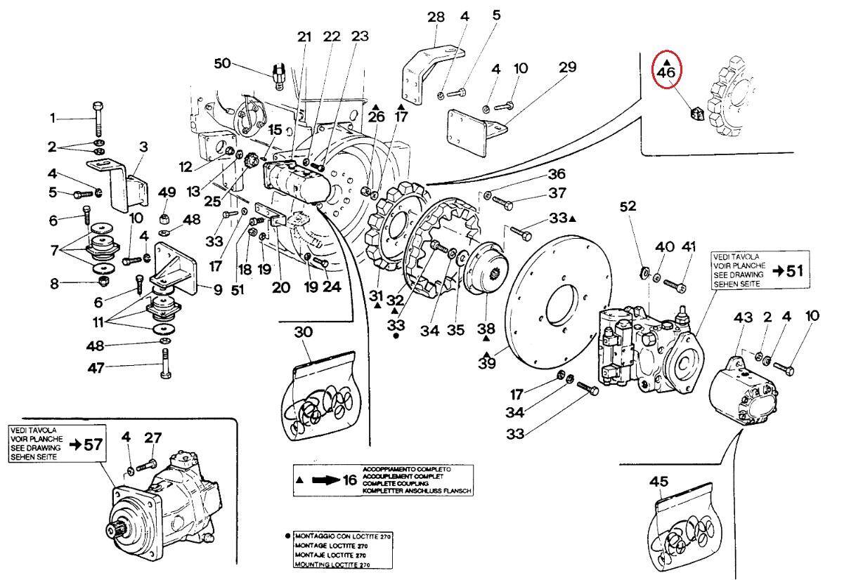 MANITOU 508803 rubber hydrostatic clutch rubber