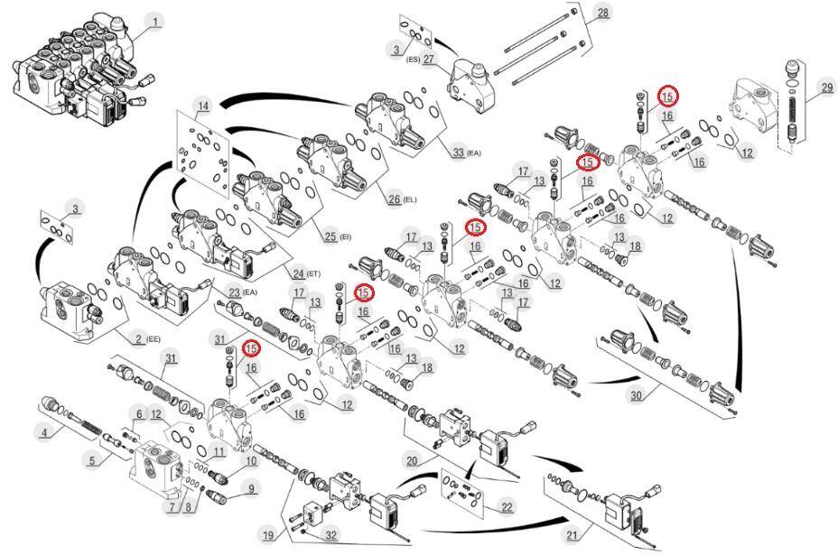 MANITOU distributor section valve 603509