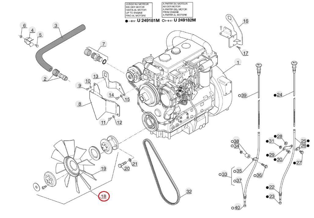 MANITOU 231731 radiator fan complete with hub