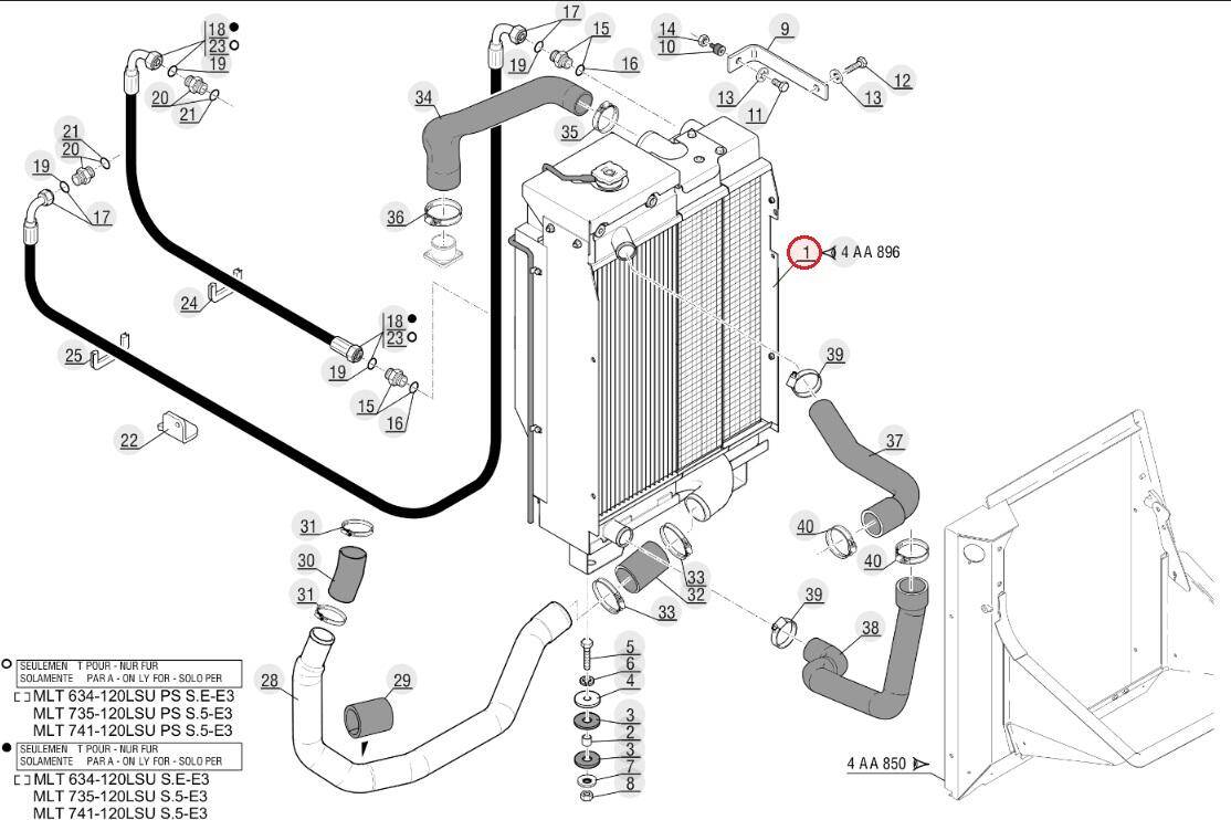 MANITOU complete radiator 285114