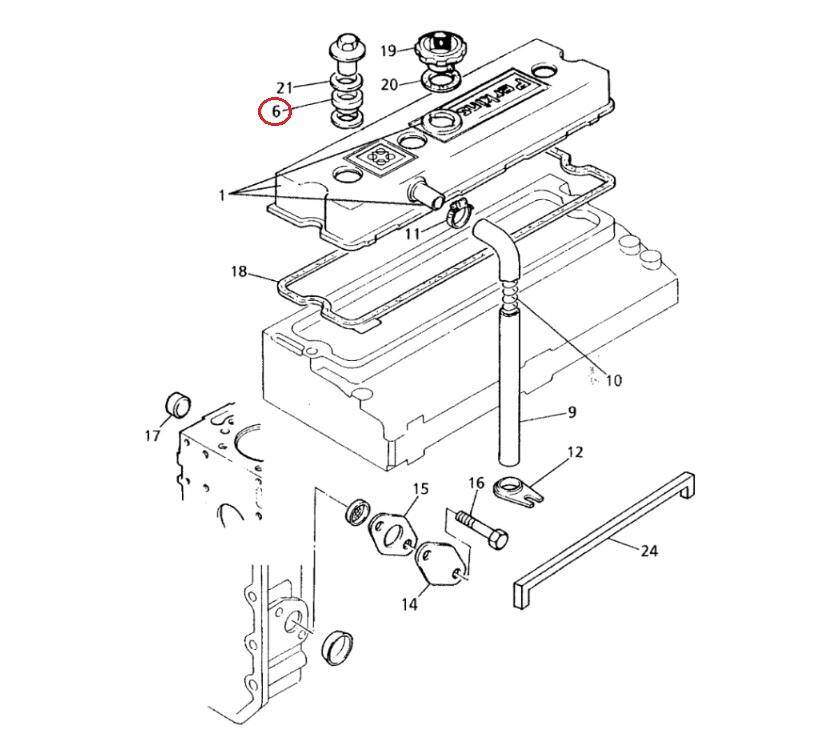 MANITOU valve cover bolt gasket 473754