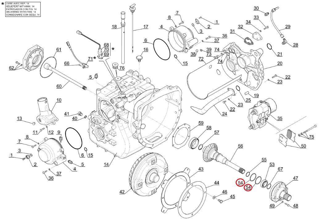 MANITOU gearbox shaft sealing ring 745831