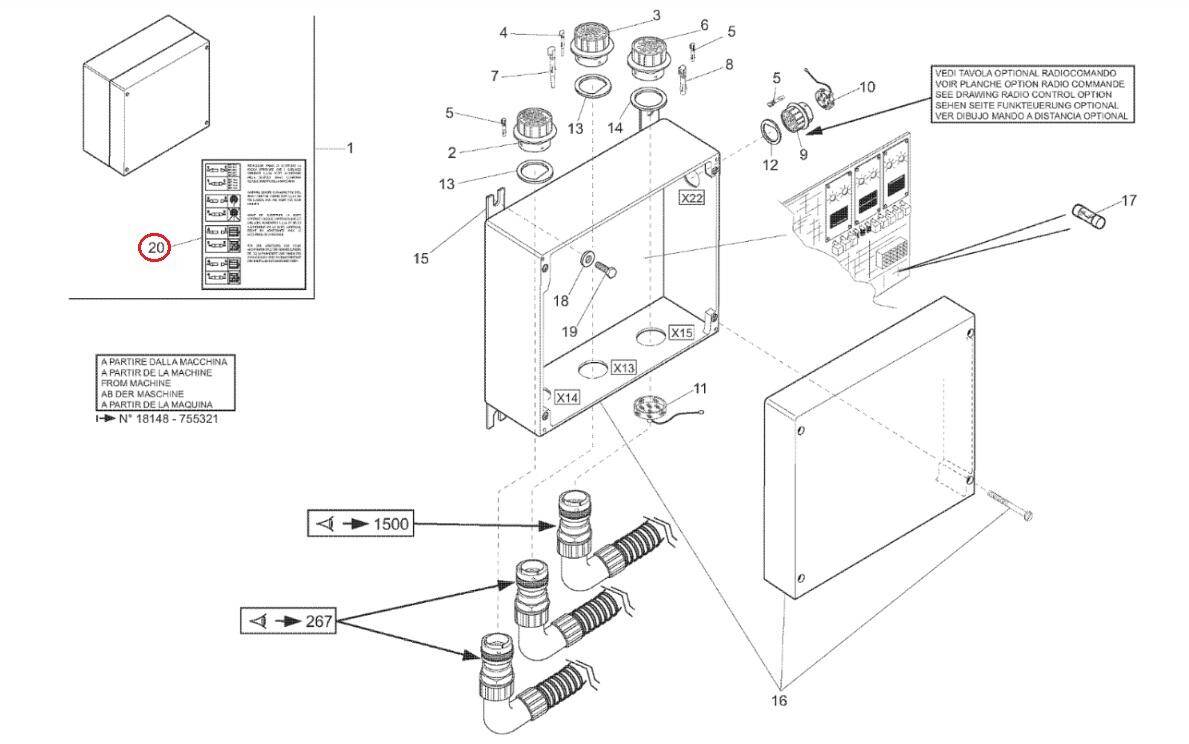 Sticker for the MANITOU 673712 black box