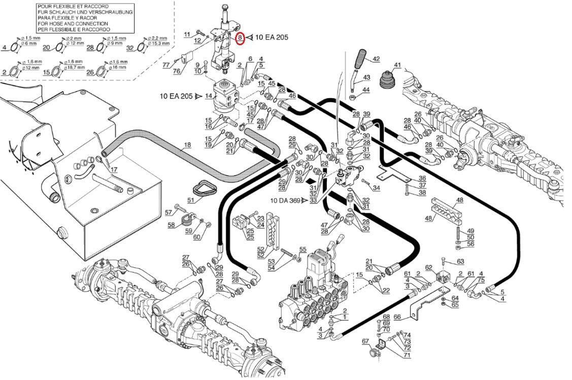 MANITOU Steering column, steering column 265044