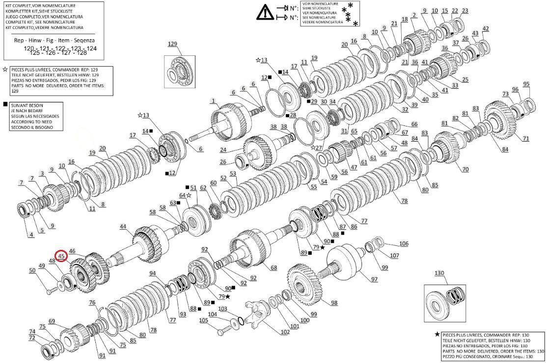 MANITOU gear wheel 564442 / 44 teeth